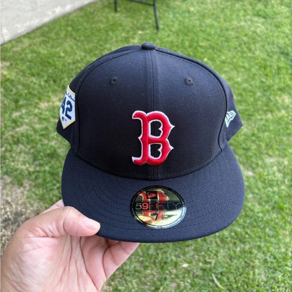 New Era Boston Red Socks Jackie Robinson Patch Fitted Hat 7 7/8